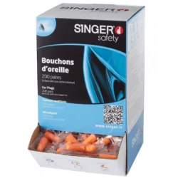 Bouchon anti-bruit en PU à usage unique bte de 200 Singer
