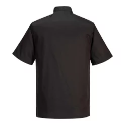 Veste de cuisine Cumbria manche courte noire