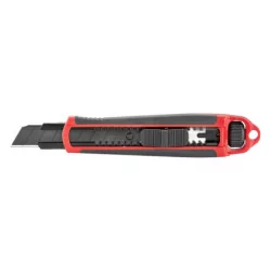 Cutter 18 mm avec molette de blocage et lames revêtues de carbone