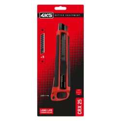 Cutter 25 mm avec molette de blocage et lames revêtues de carbone