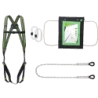 Kit anti chute nacelle : 1 harnais 1 pt - 1longe 1.5m - 2 mousquetons