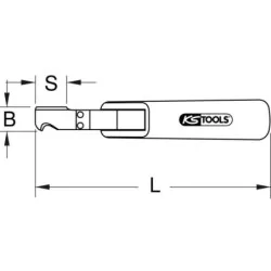 Couteau à dégaîner pour câbles de 8-28 mm. 165 mm