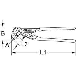 Pince multiprises gainée à verrouillage KS Tools