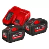 Pack 2 batteries high-output red lihitum 18v 12ah + chargeur m12-18fc Milwaukee