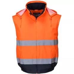 Blouson HV 2 en 1 orange/bleu doublé polaire Portwest