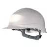 Casque chantier zircon1 blanc serrage cremaillere