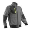 Veste mikan thermique molleton. 300g/m . chiné/noir/anis t.s