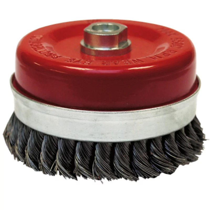 Lot De 4 Brosses Coniques Métalliques M14 Pour Meuleuse D'Angle - 75mm Et 100mm Pour Nettoyage Et Décapage