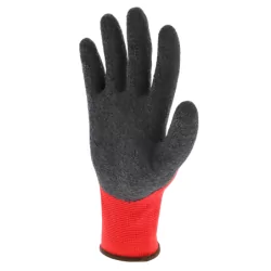 Gant rouge paume en latex support polyester pqt de 10 Singer