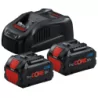 Kit de depart batterie procore18v 2x5.5ah + chargeur gal 18 80 cv Bosch