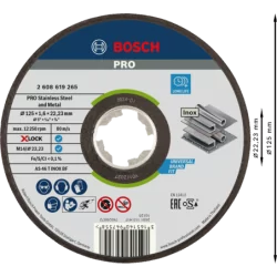 Disques à tronçonner droits x-lock expert for inox 125x1.6x22.23 bte 25