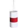 Fardier cylindrique blanc avec bande retro rouge