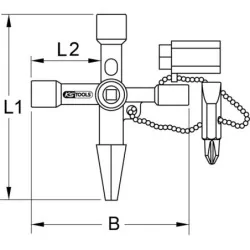Clé universelle pour armoire éléctrique chaîne courte