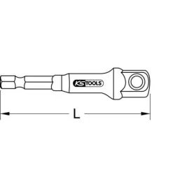 Adaptateur porte-douilles 1/4. 1/2