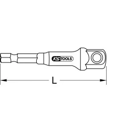 Adaptateur porte-douilles 1/4. 1/2