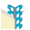 Cornière perforé métal avec jonc blanc pvc fin long. de 3 m.