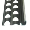Profile d'arret vertical rigide avec jonc pvc blanc long. de 3 ml.