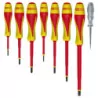 Jeu de 7 tournevis bi-matière isolés 1000V Fente-PH + tournevis testeur