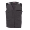 Gilet avec inserts et surpiqûres bicolores Tucson 100% coton Gris