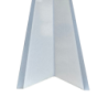 Couvre joint angle alu laqué blanc largeur totale 14 cm relevé. long 3 m