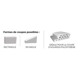 Arche de découpe avec fil chaud pour eps. ITE Edma a batterie Li-Ion 36V