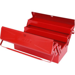 Caisse à outils métallique. 5 compartiments. l.420 mm