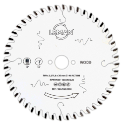 Lame carbure portative Ø160mm Alésage 20mm alt. Bois