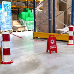Chaine signalisation rouge blanche diam.8 - sac de 25 m