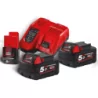 Pack NRJ 2+1 Batt high-output red lihitum 18v 5.0 AH + 1 bat 2.0 AH+ chargeur