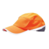 Casquette baseball HV - polycoton, ajustable - orange/marine