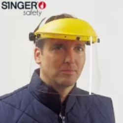Visière polycarbonate incolore pour casque de protection