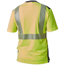 Tee-shirt Haute Visibilité manches courte col V jaune taille