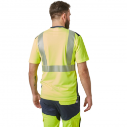Tee-shirt Haute Visibilité manches courte col V jaune taille