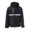 Veste softshell fermeture par zip Payper Wise capuche amovible noir taille