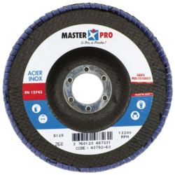 Disque à lamelles zirconium Obsima 125x22.3mm Grain 60 bombé
