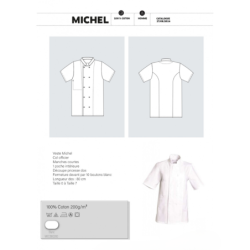 Veste Michel manches courtes 100% coton