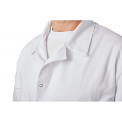 Blouse p/c blanc pressions manches courtes blanc