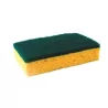 Eponge végétale avec côté récurant abrasif vert 110x70mm sachet de 10 pcs