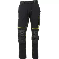Pantalon de travail Atom black carbon jaune U POWER