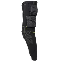 Pantalon de travail Atom black carbon jaune U POWER