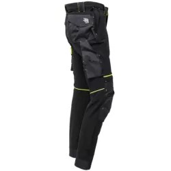 Pantalon de travail Atom black carbon jaune U POWER